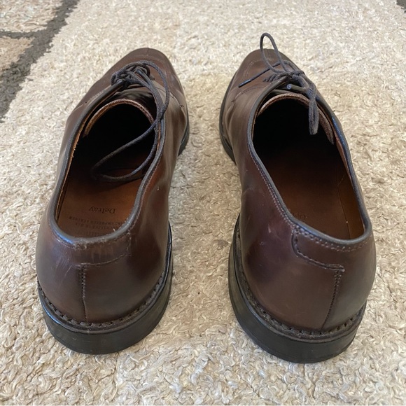 Allen Almond Delray leather upper dark brown lace up dress shoe men’s size 9 main image 9